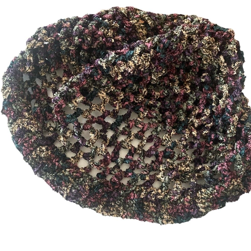 Handmade Crochet Hat Women's Knitted Beanie Soft & Stretchy Boho Winter Spring - Picture 3 of 3